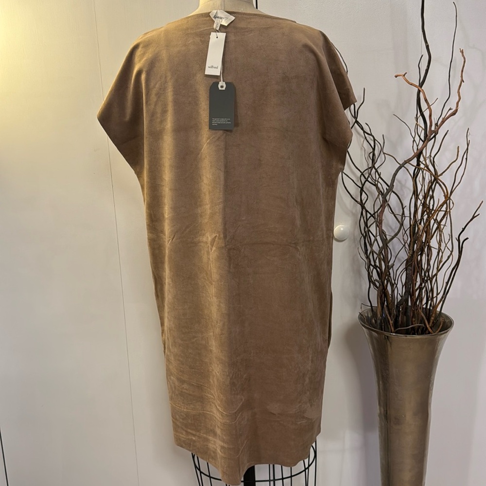 Wilfred Free Nori dress in camel - cap sleeve midi - Picture 4 of 9